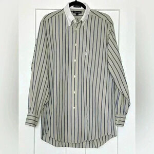 Faconnable Men’s Classic Club Fit Striped Shirt Size Large